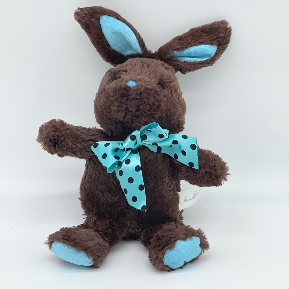 Homerbest Chocolate Scent Brown Blue Bunny Rabbit Plush 14” Soft Toy